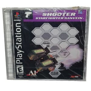 Shooter Star fighter Sanvein NEW factory sealed PlayStation PS1